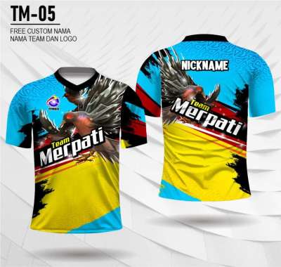 Jersey team merpati baju kaos burung dara BIRU M