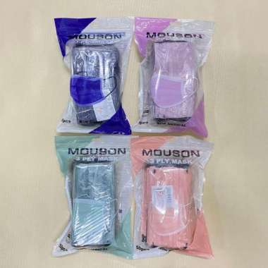 Masler Mouson 3Ply Mask Earloop Isi 50Pcs Peach