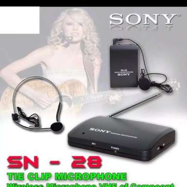 Sony SN-28 Mic Wireless Sony / Mic jepit / Tie Clip Bandu Microphone WIRELES