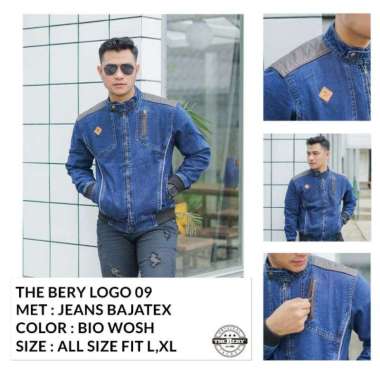 Jaket Jeans Pria || Jaket Jeans Brand The Bery 100% Original Product || Jaket Jeans Logo 09 Biowosh