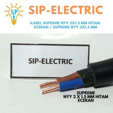 KABEL SUPREME NYY 2X1.5 MM HITAM ECERAN / SUPREME NYY 2X1,5 MM