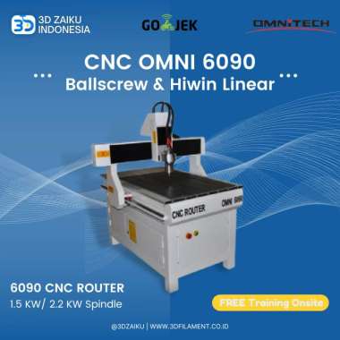 OMNI 6090 Industry CNC Router 60x90 cm with Ballscrew and Hiwin Linear 1.5 KW