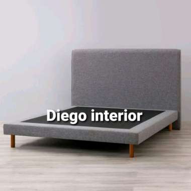 Divan dipan sandaran minimalis retro rangka tempat tidur untuk kasur matras dan springbed 200x200 gr