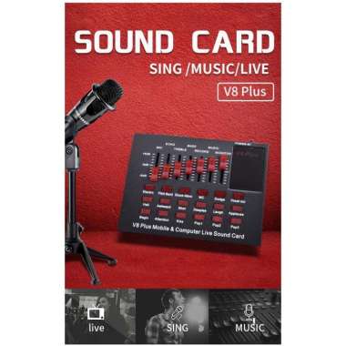 Efek suara Webcast Mobile Computer Live Sound Card with bluetooth Broadcast Audio Mixer Eksternal Vo