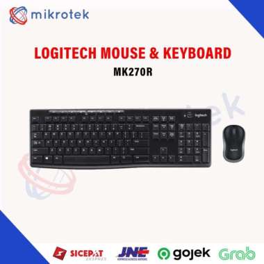 Logitech MK270R Mouse & Keyboard Wireless Original 100% - Black Logitech BLACK