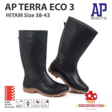 Sepatu Boot Tinggi AP Boots AP TERRA ECO 3 HITAM Kontruksi Tangguh 38