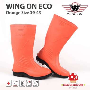 Sepatu Boot Tinggi Wing On Eco Orange Sepatu Kebersihan 43