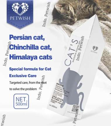 Petwish Shampoo Kucing 500Ml - Persian, Chinchilla, Himalayan Cat
