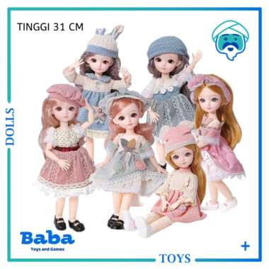 Mainan Boneka Barbie Korea Princess Cantik Elegan 23 Join Doll 3D 31cm