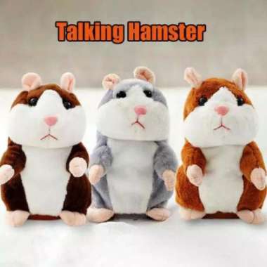 Boneka hamster bisa bicara talking hamster mainan anak Multicolor