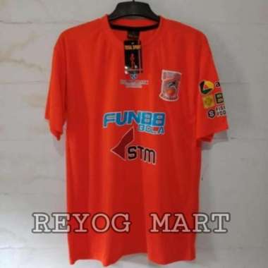 JERSEY PUSAMANIA BORNEO FC HOME 2018 LIGA 1 GOJEK ORANGE RETRO LOKAL L Orange