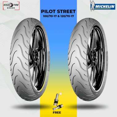 Sepasang Ban Motor Moge - MICHELIN PILOT STREET 100/70 & 120/70 Ring 17 Tubeless