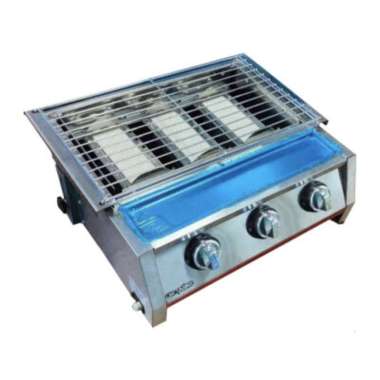 KOMPOR PANGGANGAN BBQ MURAH NIKO 3 Tungku/ NIKO 2 TUNGKU KOMPOR NIKO NK-GR3S/NK GR2ST BODY STAINLESS