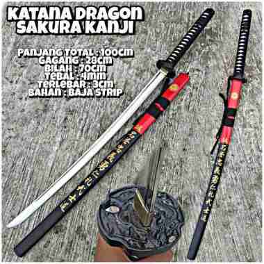 Katana Dragon Sakura Kanji
