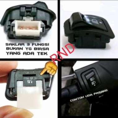saklar lampu Tombol Dim 3titik on off original tec beat fi,vario, revo