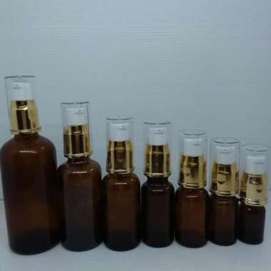 BOTOL SPRAY KACA AMBER GOLD /SILVER 5,10,15,20,30,50,100ML 15ML