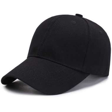 TOKO1973 Baseball cap : ADAM POLOS - Topi baseball topi polos topi pria topi wanita One Size BLACK