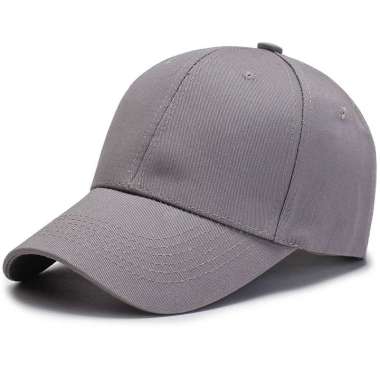 Baseball cap : BASIC PLAIN CAP - Topi baseball topi polos topi pria topi wanita One Size GRAY