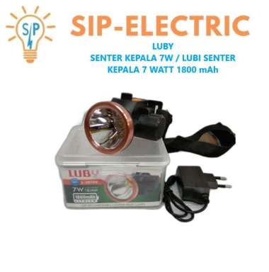 LUBY SENTER KEPALA 7W KUNING L-2870K 1800mAh HEADLAMP 7 WATT ORIGINAL