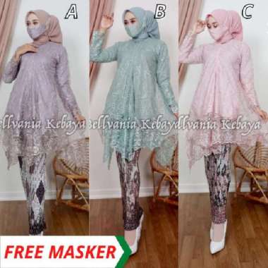 Setelan Kebaya Wisuda Modern Tulle Bordir Mutiara Tille Azalea FREE MASKER SET XL
