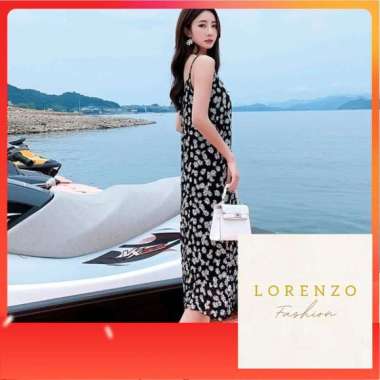 Dress Wanita Sun Flower Gaun Wanita Korea Dress Wanita Korea Hitam