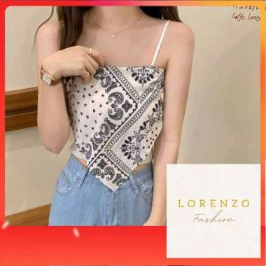 Tank Top Batik Wanita Tank Top Korea Baju Pantai Wanita Hot Top Putih