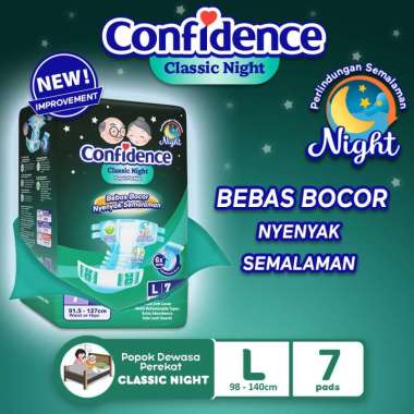 CONFIDENCE Adult Classic Night L Isi 7 Popok Dewasa