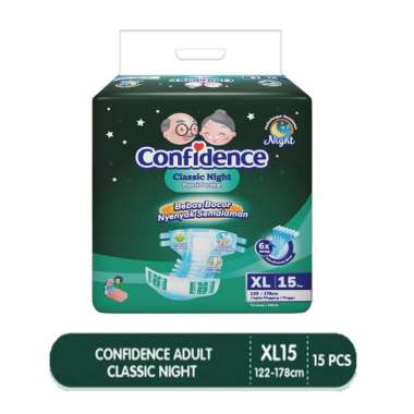 CONFIDENCE Adult Classic Night XL Isi 15 Popok Dewasa