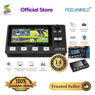 FeelWorld L2 Plus L2+ Multi-Camera Video Mixer Switcher with 5"5 LCD