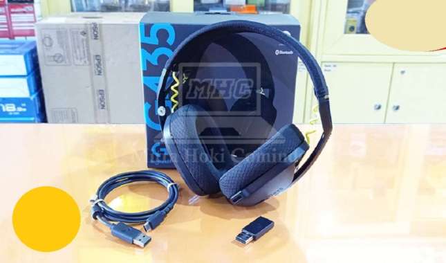 HEADSET GAMING LOGITECH G435 BLUETOOTH WIRELESS HITAM