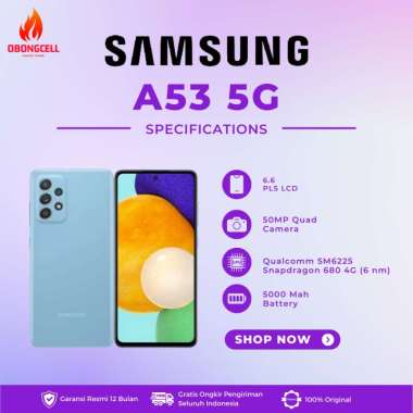HP SAMSUNG A53 5G 128 GB / 256 GB NEW ORIGINAL GARANSI RESMI 8/256GB BLUE
