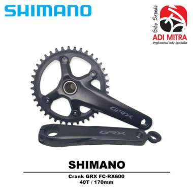 Shimano GRX FC-RX600 Crank Sepeda Gravel Hollowtech 40T 170mm