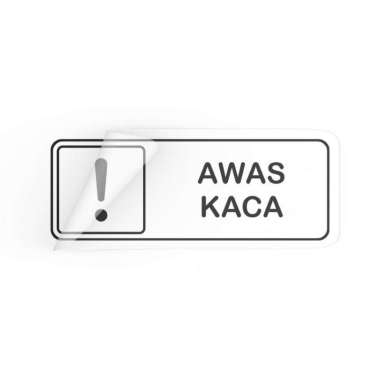 Stiker Pintu Kaca - Stiker Awas Kaca - Stiker Oracal - Sticker Hitam