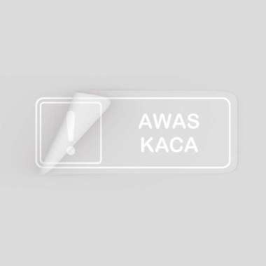 Stiker Pintu Kaca - Stiker Awas Kaca - Stiker Oracal - Sticker Putih
