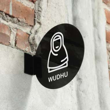 Wall Decor Pop Up Sign Lingkaran 15 Cm - Tempat Wudhu Wanita