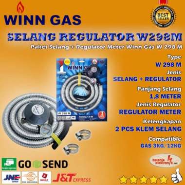 SELANG GAS REGULATOR PAKET WINN GAS W 298 METER