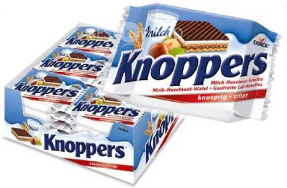 KNOPPERS Milk Hazelnut wafer / Wafer coklat hazelnut 24