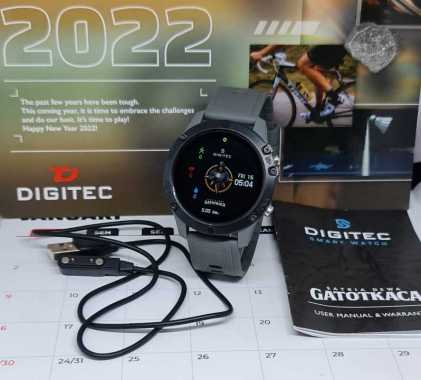 Digitec Satria Dewa Gatotkaca Smartwatch IP68 Full Touch 240x240 – Heart Rate & SpO2 Grey