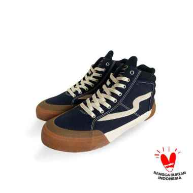 Patrobas Cloud High Navy - Sepatu Sneakers Canvas Pria/Wanita Patrobas Original 39