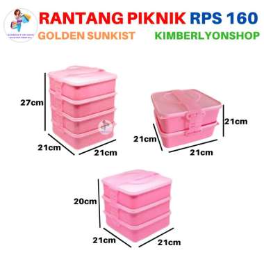 Rantang Piknik Susun Anak Wadah Saji Makanan RPS 160 Golden Sunkist 160-2 Susun 2