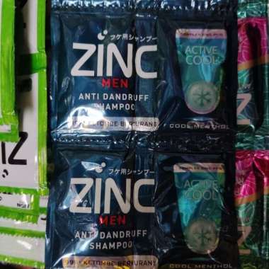 Shampoo zinc sachet renceng isi 12 sachet hijau tua