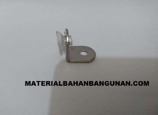 Ambalan Siku Kaca Penopang Penyangga Rak Kayu Tebal Stainless Depok