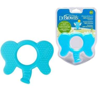 DR BROWN TE002 TEETHER FLEXEES FRIENDS ELEPHANT BLUE MAINAN BAYI