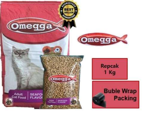 Toko Semar - Makanan Kucing Omega Seafood - Repack 1 kg