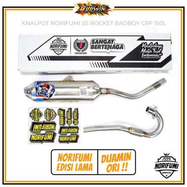 Promo Knalpot Muffler Norifumi Titanium Monster Carbon Original KLX / CRF Stainless Edisi Lama TORC 