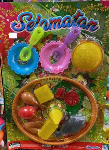 Mainan Anak Perempuan Masak Masakan Nasi Tumpeng Kuning Selamatan