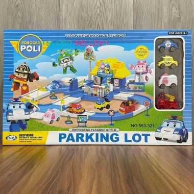 MAINAN ANAK ROBOCAR POLI PARKING LOT 553-321/ MAINAN PARKING TRACK