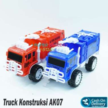 Mainan Anak Mobil Pemadam Kebakaran Plastik Truck Konstruksi AK07