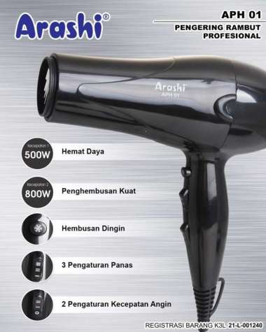 Hair Dryer Pengering Rambut Arashi APH01