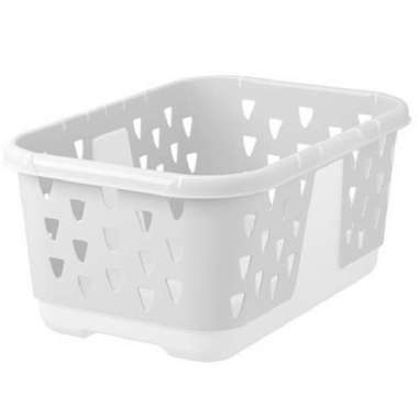 Kotak Keranjang Laundry Plastik Wadah Cucian 58x38x24cm Ori_Putih